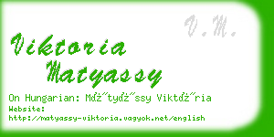 viktoria matyassy business card